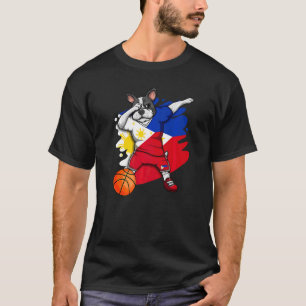 Dabbing Fransk Bulldog The Filippinerna Basketball T Shirt
