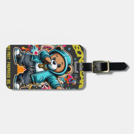 DABBING FUTURE LESSONS LEARN LUGGAGE TAG BAGAGEBRICKA