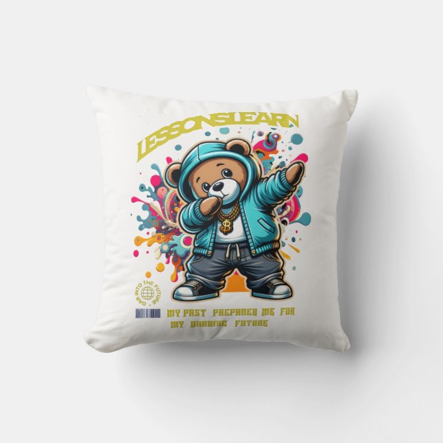 DABBING FUTURE LESSONS LEARN THROW PILLOW KUDDE (Framsida)