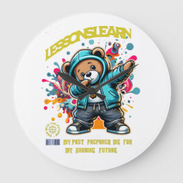 DABBING FUTURE LESSONS LEARN Wall Clock Stor Klocka