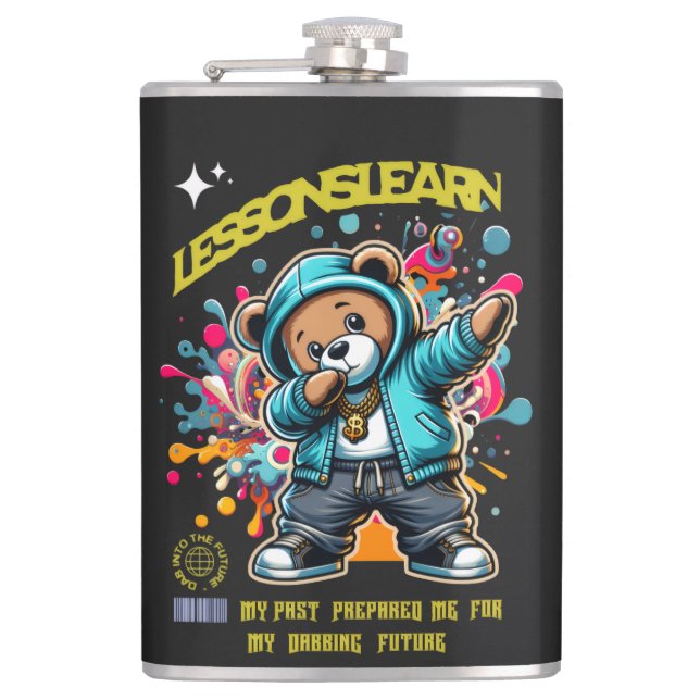 DABBING FUTURE Vinyl Omslagen Flask Fickplunta (Framsidan)