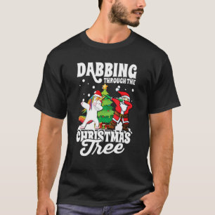 Dabbing genom Julgran Jultomten Uni T Shirt