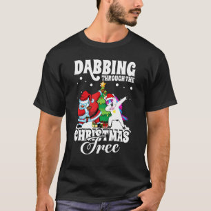Dabbing genom Julgran Jultomten Uni T Shirt