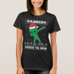Dabbing genom Snö Alien Santa Ugly Christma T Shirt<br><div class="desc">Dabbing genom Snö Alien Santa Ugly-julsötaren</div>