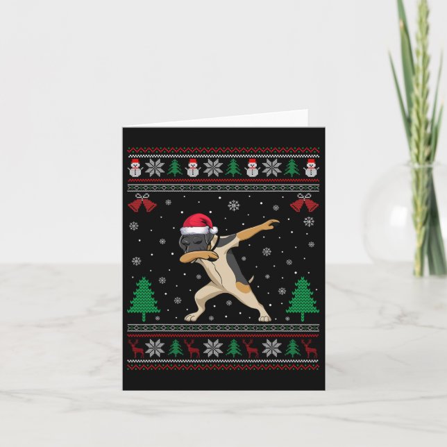 Dabbing German Shorthar Pointer Hund Santa Hat C Kort (Framsida)