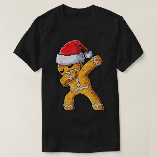 Dabbing Gingerbread Man Funny Christmas Design T Shirt