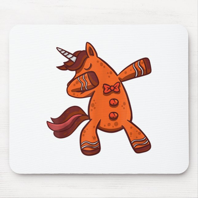 Dabbing Gingerbread Unicorn Cookie Christmas  Musmatta (Framsidan)