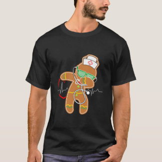 Dabbing Gingerbröd Nurse Nurse Julafton Gift T Shirt