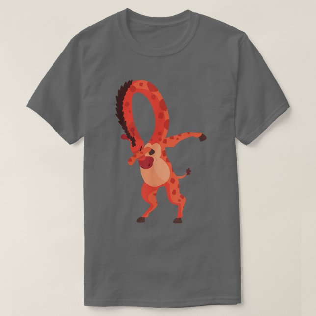 Dabbing Giraffe Dancing Birthday Gift T Shirt (Design framsida)