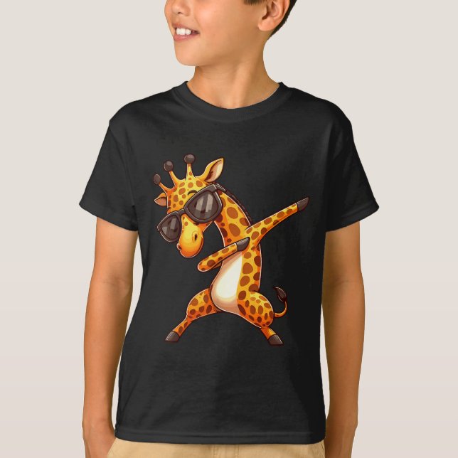 Dabbing Giraffe  T Shirt (Framsida)