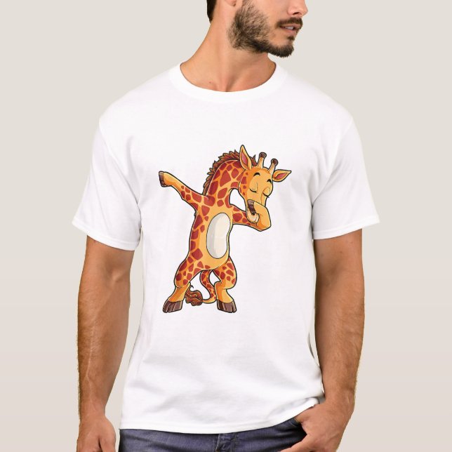 Dabbing Giraffe T shirt Giraffes Funny Dab Dance T (Framsida)