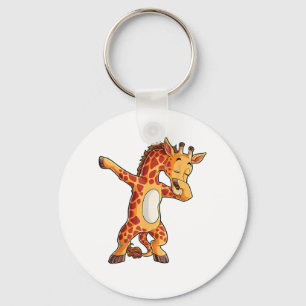 Dabbing Giraffe T shirt Giraffes Funny Dab Dance T Nyckelring