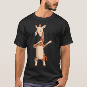 Dabbing Giraffe Zookeeper Safari Animal Manar Wome T Shirt