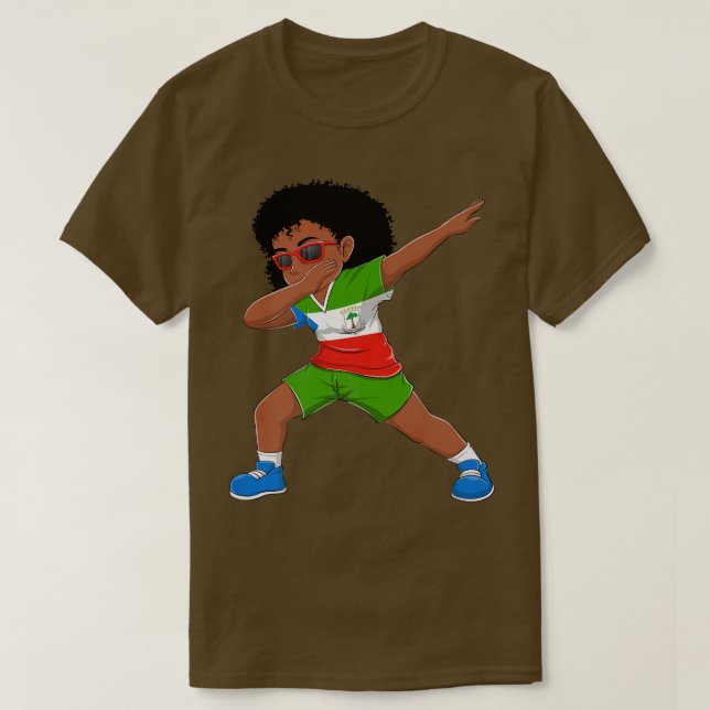 Dabbing Girl Ekvatorial Guinea Kids Dab Dance T Shirt (Design framsida)