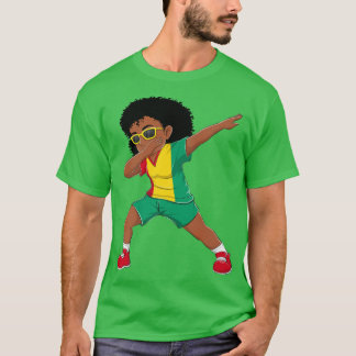 Dabbing Girl Guineans Guinea Flagga Kids Dab Dance T Shirt