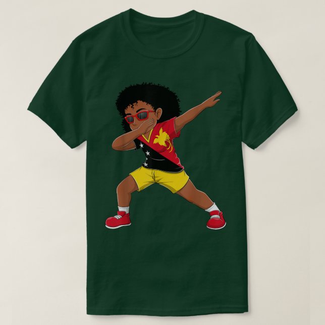 Dabbing Girl Papua New Guinean Papua Nya Guinea Fl T Shirt (Design framsida)