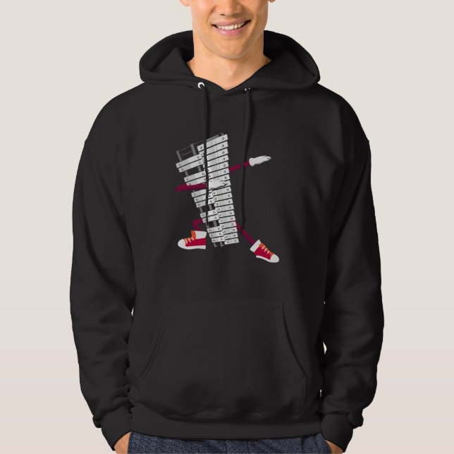 Dabbing Glockenspiel Percussion Ensemble Glockensp Hoodie (Framsida)