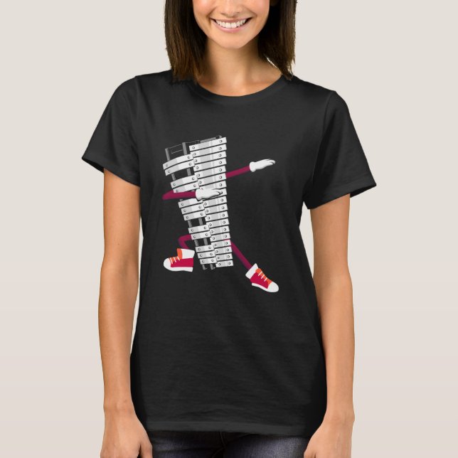 Dabbing Glockenspiel Percussion Ensemble Glockensp T Shirt (Framsida)