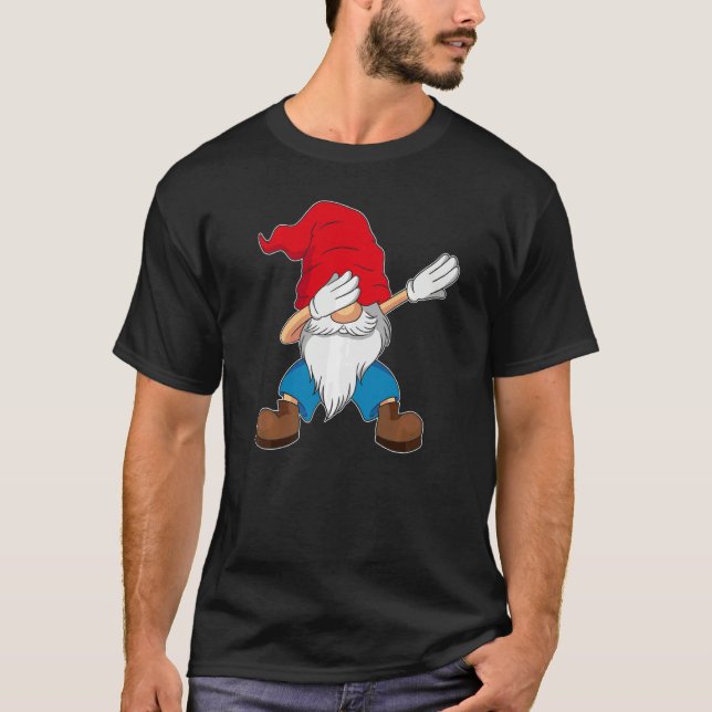 Dabbing Gnome Christmas Family Matching T Shirt (Framsida)