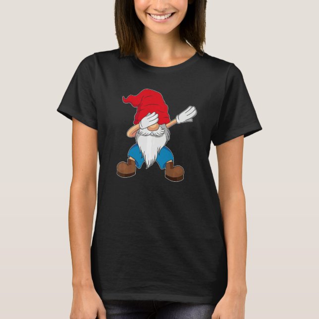 Dabbing Gnome Christmas Family Matching T Shirt (Framsida)