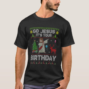 Dabbing Go Jesus din födelsedag God jul T Shirt