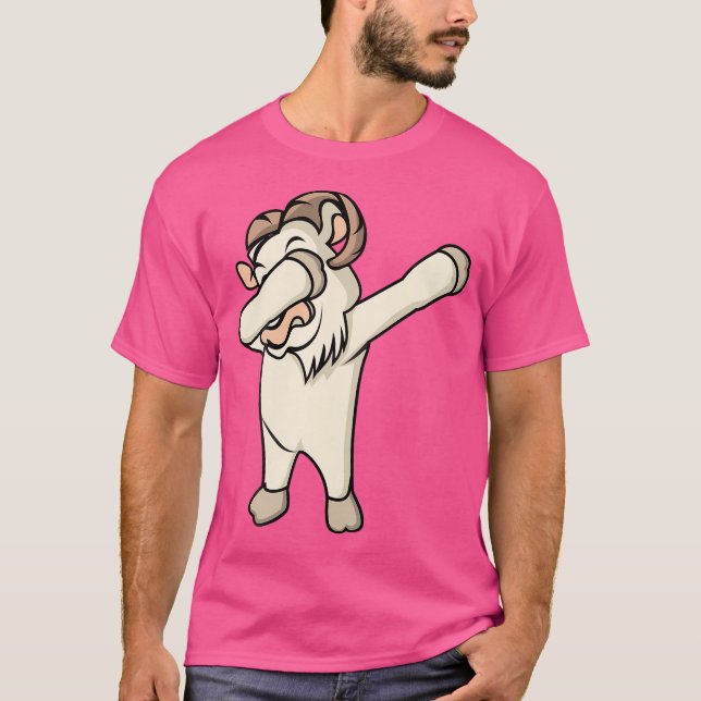 Dabbing Goa Goat Älskare T Shirt (Framsida)