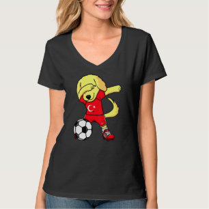 Dabbing Golden Retriever Turkey Ocer Fläkt Jersey T Shirt
