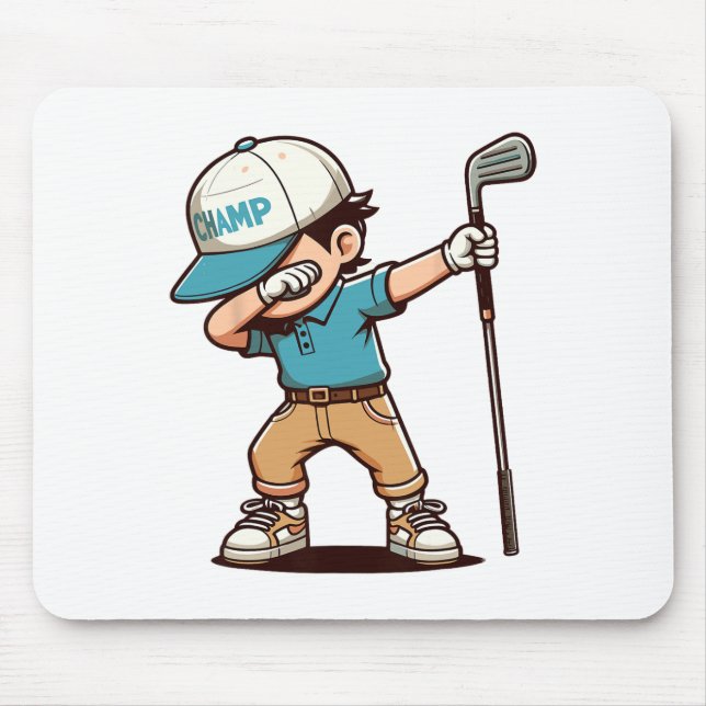 Dabbing Golf Player Musmatta (Framsidan)