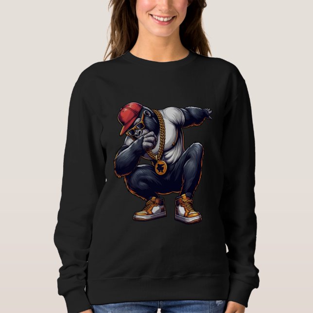Dabbing Gorilla Funny gorilla Dab Dance Boys Girls T Shirt (Framsida)
