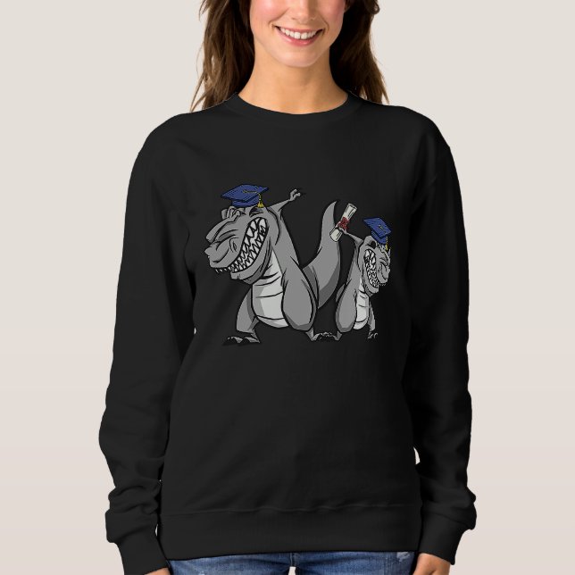 Dabbing Graduation Rex Matching Dinosaur Family Fa T Shirt (Framsida)