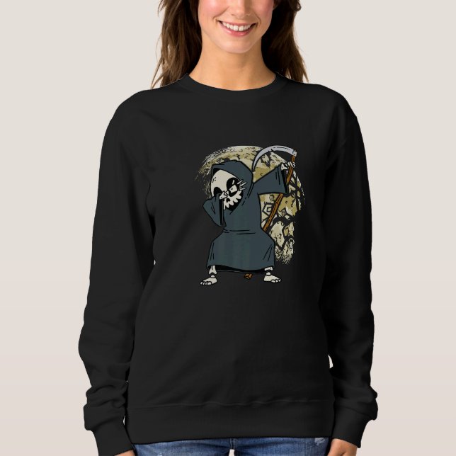 Dabbing Grim Reaper Halloween Costume Dab Horror O T Shirt (Framsida)