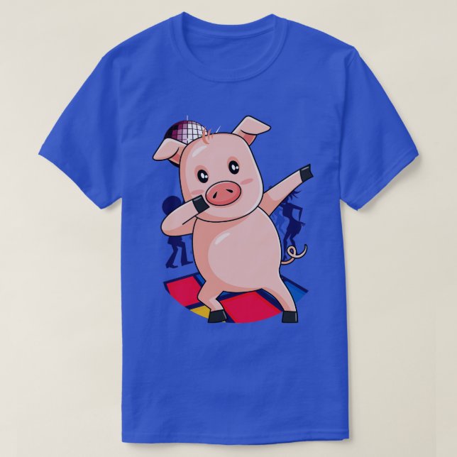 Dabbing Gris Dancing Farm Animal Rosa Piglet (3) T Shirt (Design framsida)