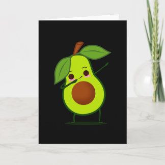Dabbing Grönt Avocado Dab Funny Dancing Fruit Kort