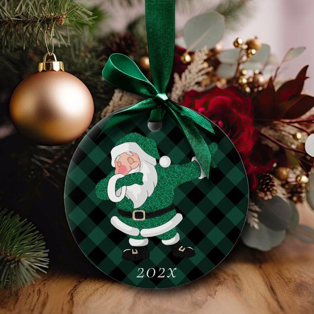 Dabbing Grönt Jultomten | ROLIGT HELGDAG JULAFTON  Julgransprydnad Keramik (Skapare uppladdad)