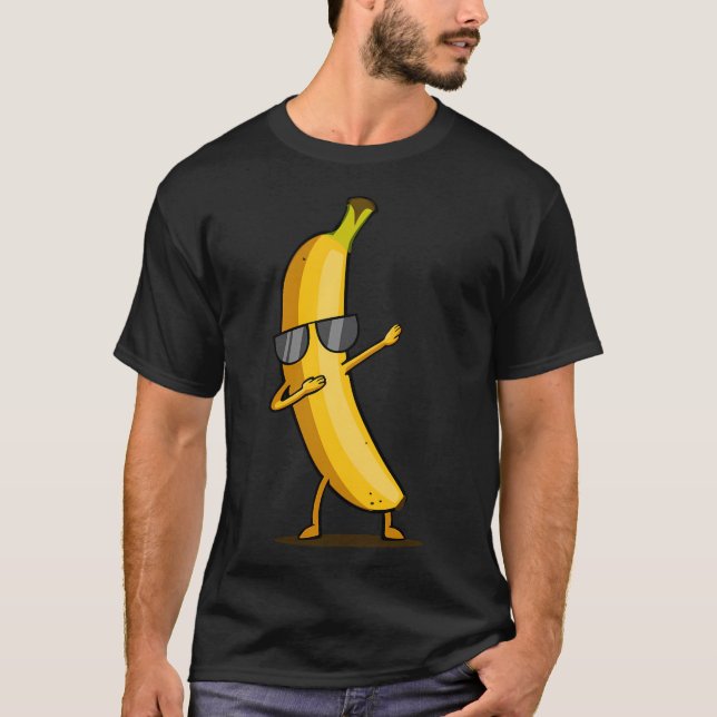 Dabbing Gult Banana - Dab Dancing Fruit T Shirt (Framsida)