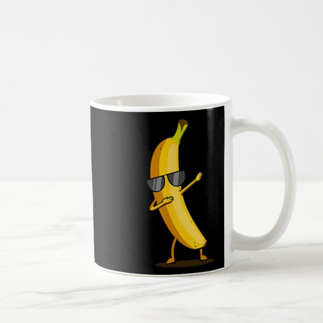 Dabbing Gult Banana - Dab Funny Dancing Fruit Kaffemugg (Höger)