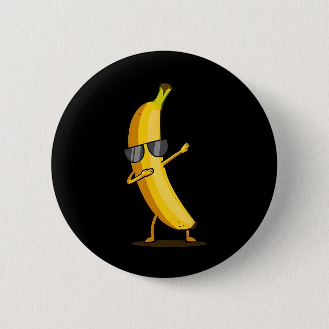 Dabbing Gult Banana - Dab Funny Dancing Fruit Knapp (Framsida)