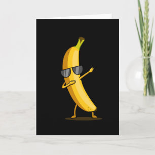 Dabbing Gult Banana Dab Funny Dancing Fruit Kort