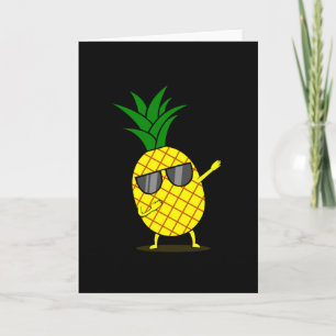 Dabbing Gult Pineapple DAB Funny Dancing Fruit Kort