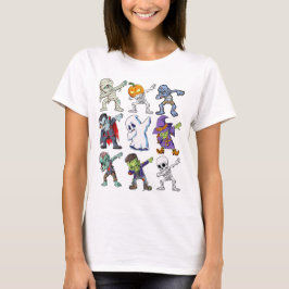 Dabbing Halloween Boys Skeleton Zombie Mummy T Shirt