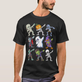 Dabbing Halloween Boys Skeleton Zombie Mummy T Shirt