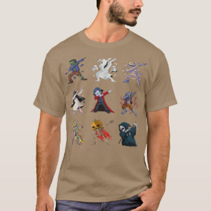 Dabbing Halloween Boys Skeleton Zombie Pumpkin Mor T Shirt