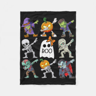 Dabbing Halloween Boys Skeleton Zombie Pumpkin Uni Fleecefilt