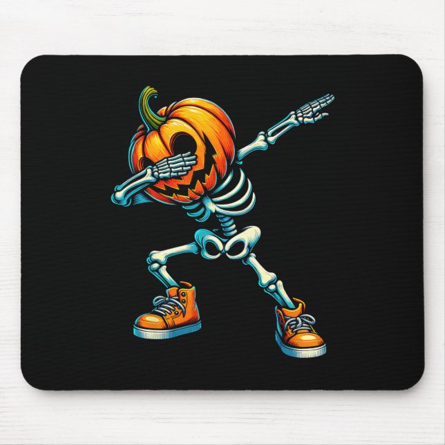 Dabbing Halloween Skeleton Boys Trick Treat Funny Musmatta (Framsidan)