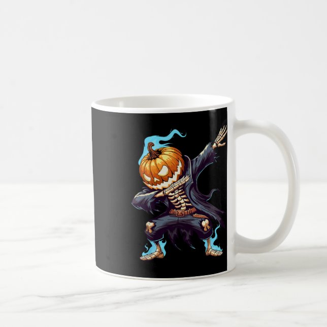 Dabbing Halloween Skeleton Monster Dab Spooky Boys Kaffemugg (Höger)