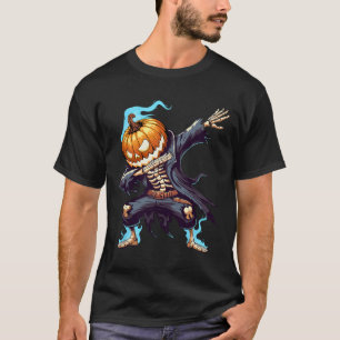 Dabbing Halloween Skeleton Monster Dab Spooky Boys T Shirt