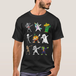 Dabbing Halloween Skeleton Zombie för Småbarn T Shirt