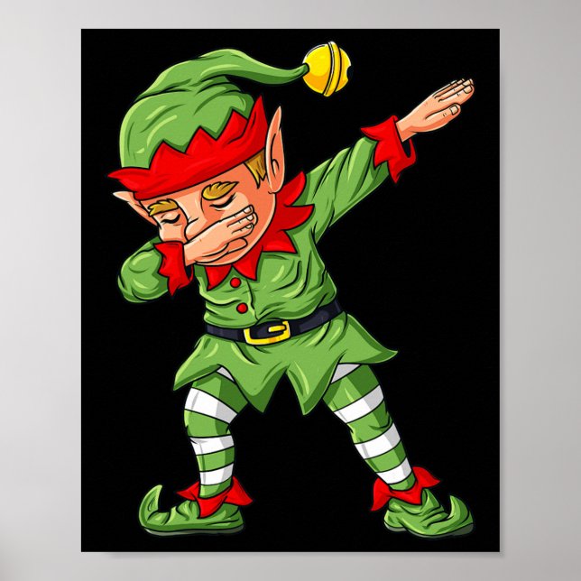 Dabbing Halloween Skeleton Zombie Scary Pumpkin Va Poster (Framsidan)