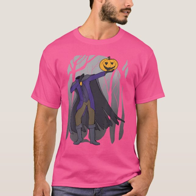 Dabbing Halloween Tshirt - Hip hop Headless Horsem T Shirt (Framsida)