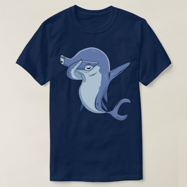Dabbing Hammerhead Shark Clothes Shark Outfit Gift T Shirt (Design framsida)